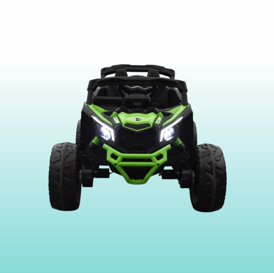 Voiture électrique Modèle d'exposition Buggy Can-Am "Maverick" vert, 12 Volts 2 places