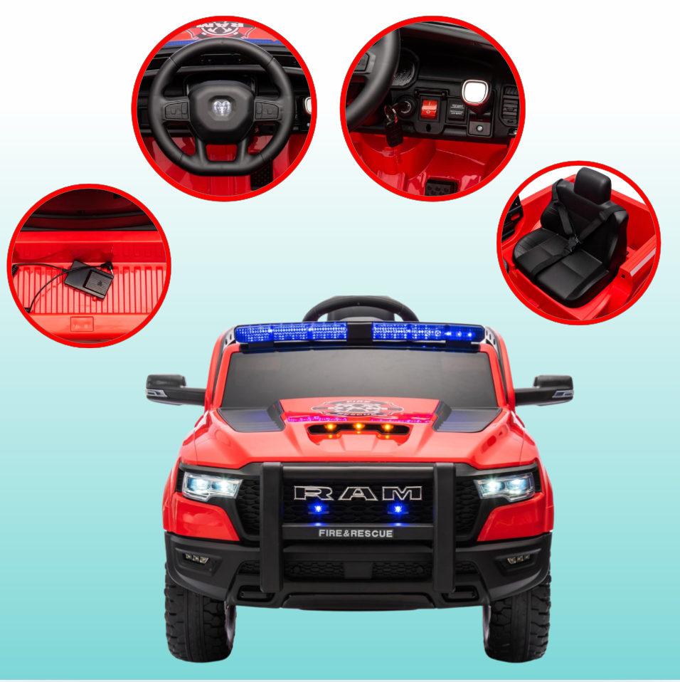 Voiture Électrique Enfant Dodge RAM Fire & Rescue 12V